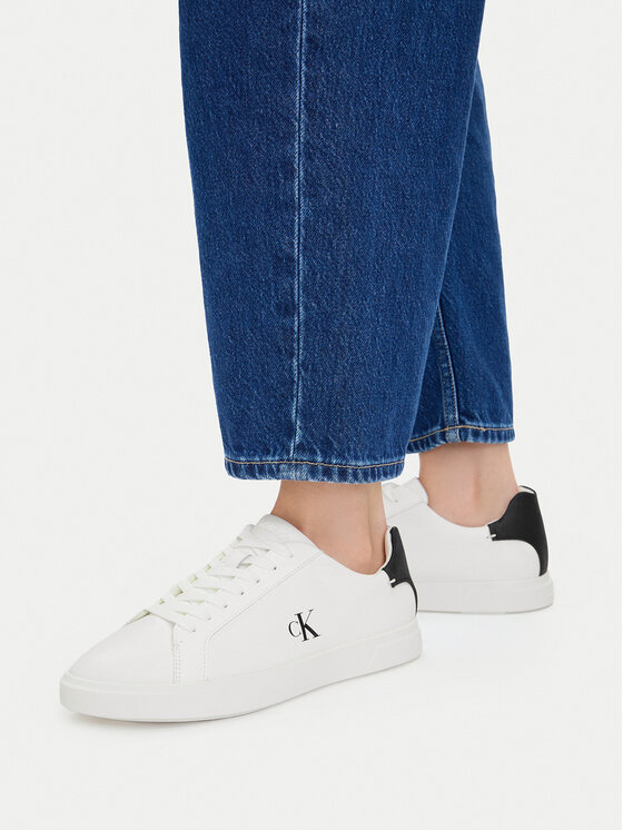 Calvin Klein Αθλητικά Calvin Klein Low Pro Cup Laceup Lth Moire HW0HW02845 Λευκό
