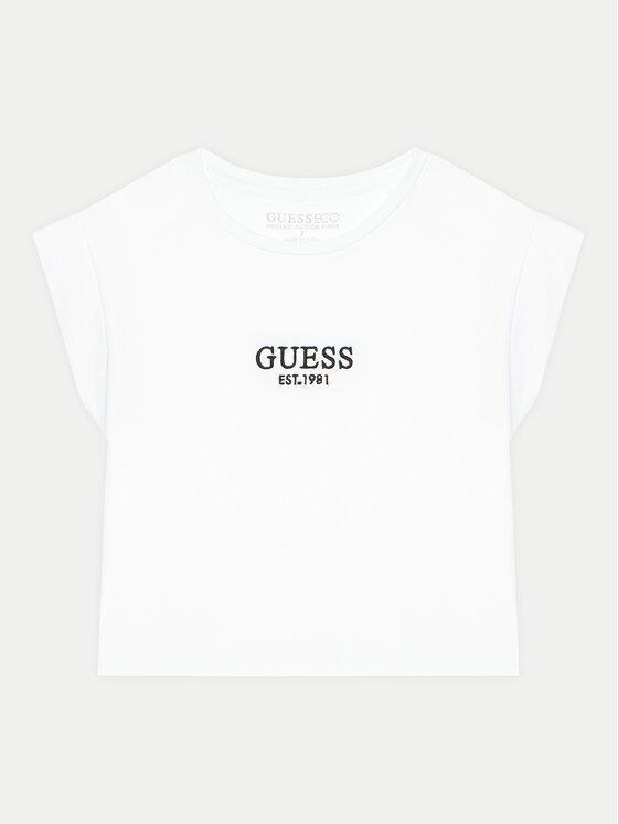 Guess Guess Футболка J4BI34 J1314 Білий Boxy Fit