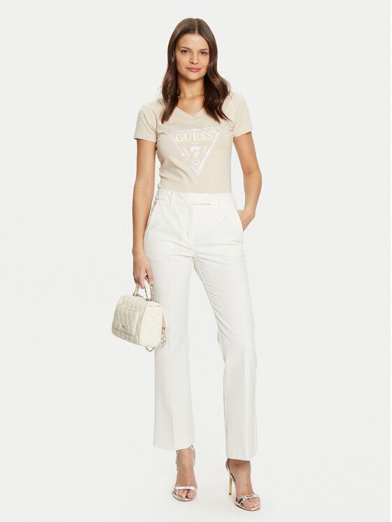 Guess Guess Majica W5RI21 J1314 Bež Regular Fit