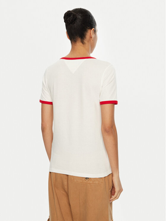 Tommy Jeans Tommy Jeans T-shirt DW0DW19449 Bianco Relaxed Fit