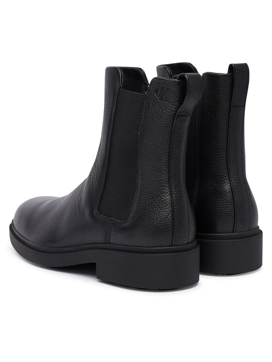 Calvin Klein Sztyblety Calvin Klein Dress Lug Chelsea Boot Lth YM0YM01389 Czarny