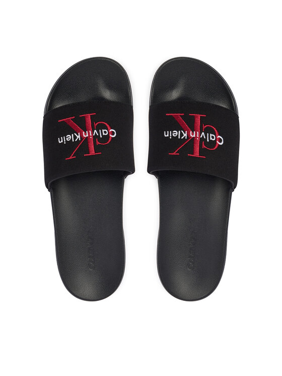 Calvin Klein Şlapi Calvin Klein Ess Slide Cv YM0YM01393 Negru