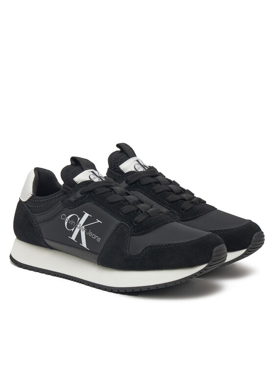 Calvin Klein Jeans Superge Calvin Klein Jeans Runner Sock Laceup Ny-Lth W YW0YW00840 Črna