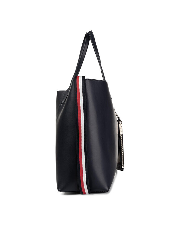 Tommy Hilfiger Borsetta Tommy Hilfiger Iconic Tommy Tote AW0AW07428 Blu scuro