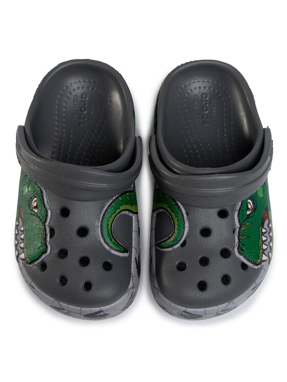 Crocs Natikače Crocs Fl Dino Band Lights Cg K 206157 Siva
