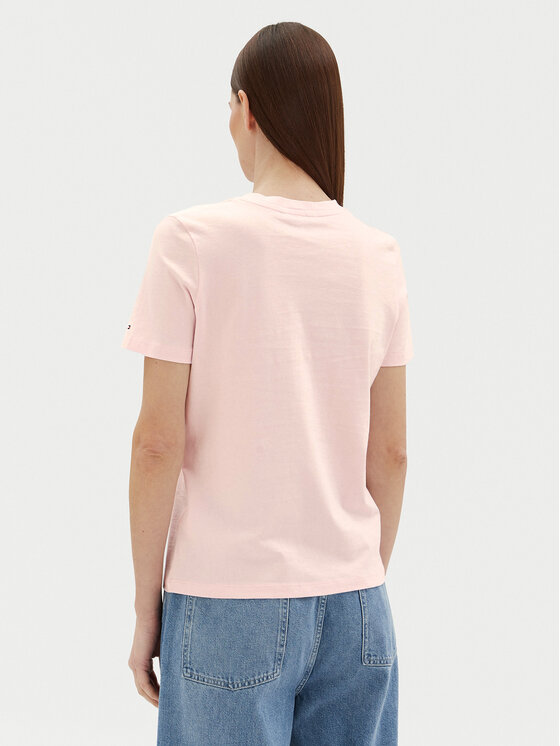Tommy Hilfiger Tommy Hilfiger T-shirt WW0WW45428 Rosa Regular Fit