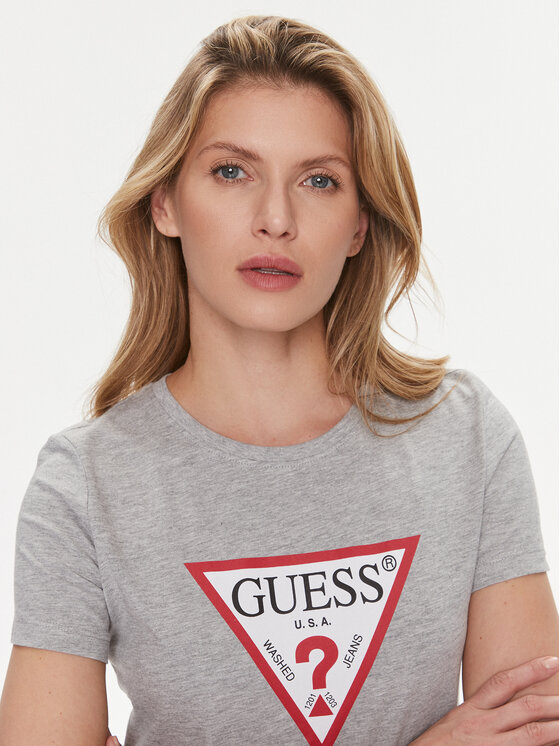 Guess Guess Футболка W1YI1 BI3Z14 Сірий Slim Fit