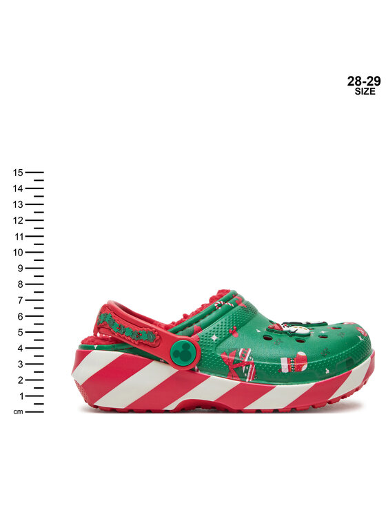 Crocs Шльопанці Crocs Classic Mickey Xmass Lined Clog K 210814 Зелений