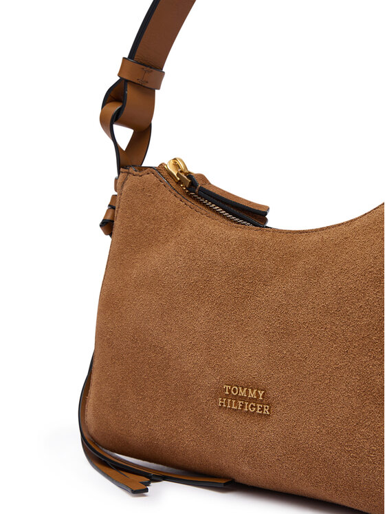 Tommy Hilfiger Ročna torba Tommy Hilfiger Th Statement Mini Should Bag Sue AW0AW18823 Rjava