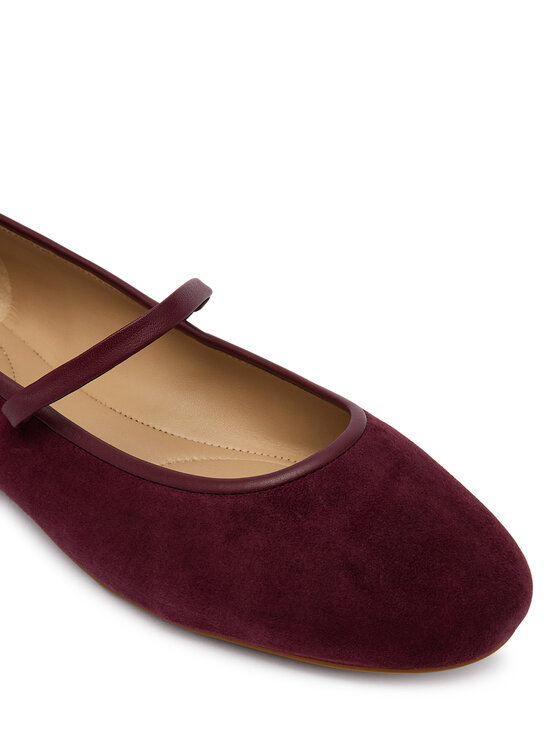 LAUREN RALPH LAUREN Baleriny LAUREN RALPH LAUREN Jayna Mj Fl 802P18425001 Bordowy