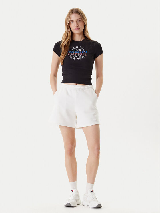 Tommy Jeans Tommy Jeans Majica DW0DW21421 Črna Slim Fit
