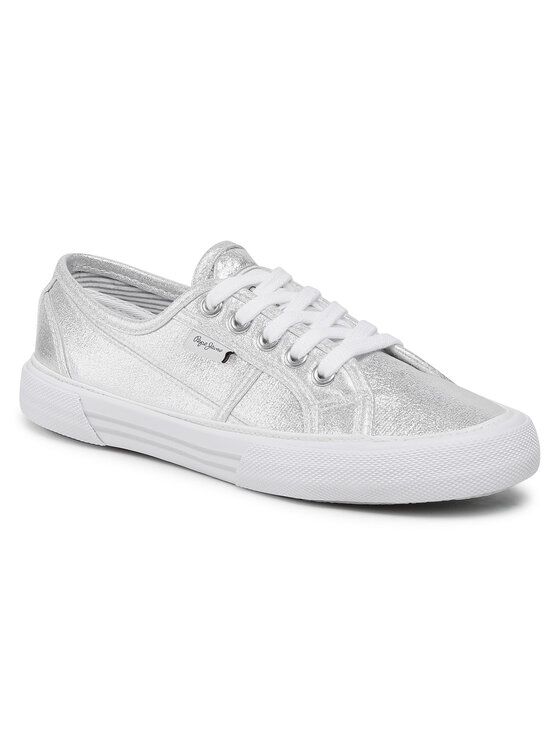 Pepe Jeans Гуменки Pepe Jeans Aberlady Shine PLS31154 Сребрист