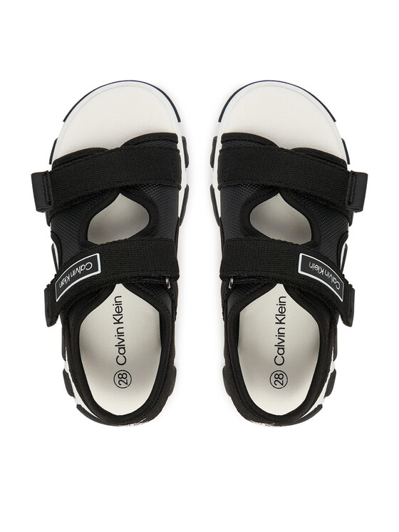 Calvin Klein Sandały Calvin Klein Velcro Sandal V1B2-83321-1564 Czarny