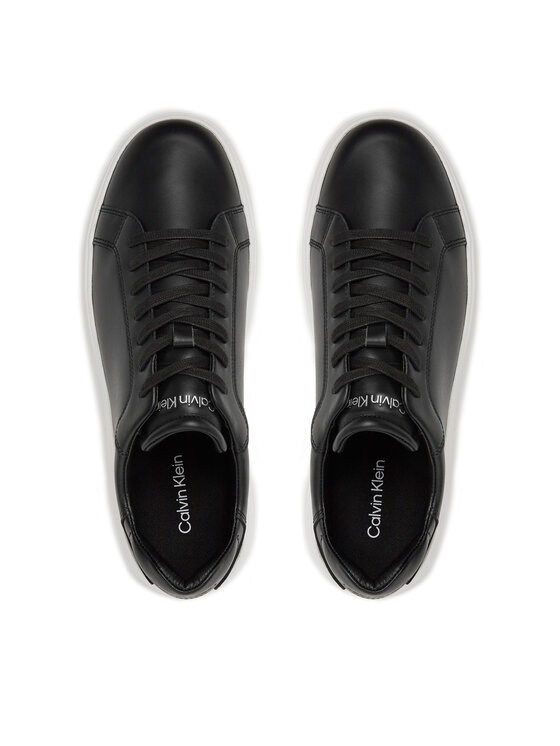 Calvin Klein Sneakersy Calvin Klein Low Top Lace Up Lth HM0HM01016 Czarny