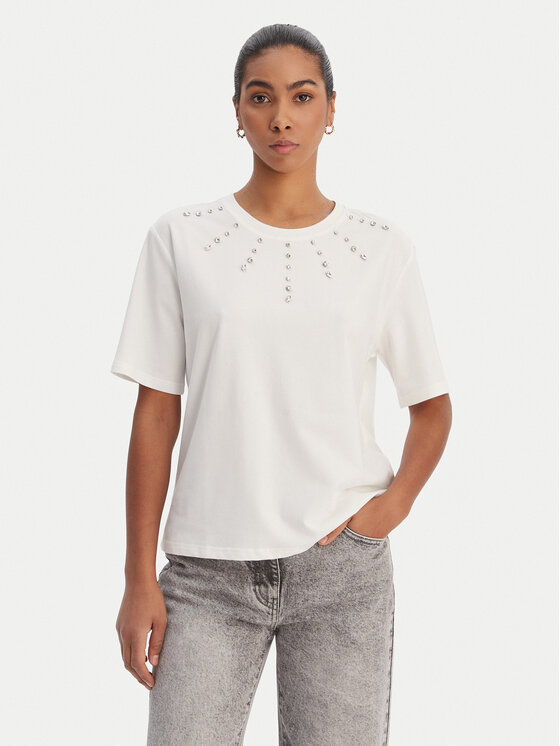 Morgan Morgan Camiseta 261-DOURRA Blanco Straight Fit