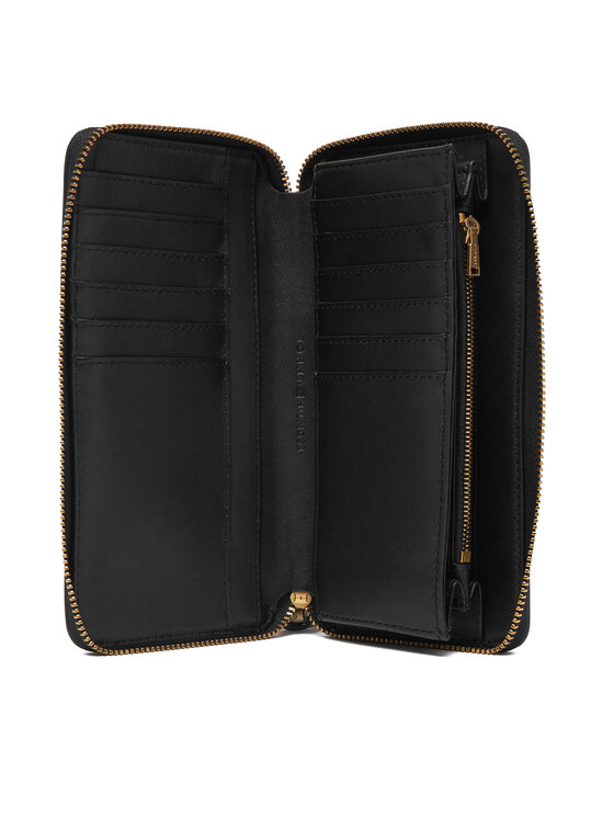 Tommy Hilfiger Portafoglio Tommy Hilfiger Th Leather Lrg Za Wallet AW0AW18941 Nero