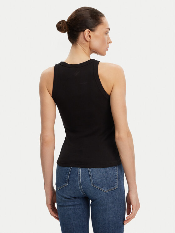 Calvin Klein Jeans Calvin Klein Jeans Top Monologo J20J225301 Schwarz Slim Fit