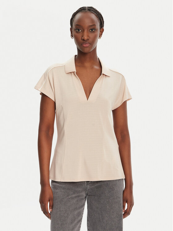 Liu Jo Sport Liu Jo Sport T-Shirt TA5183 J4883 Μπεζ Regular Fit
