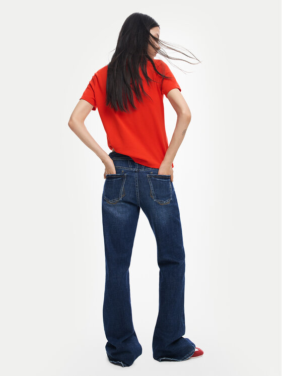 Desigual Desigual Camiseta Florencia 26SWTK07 Rojo Regular Fit