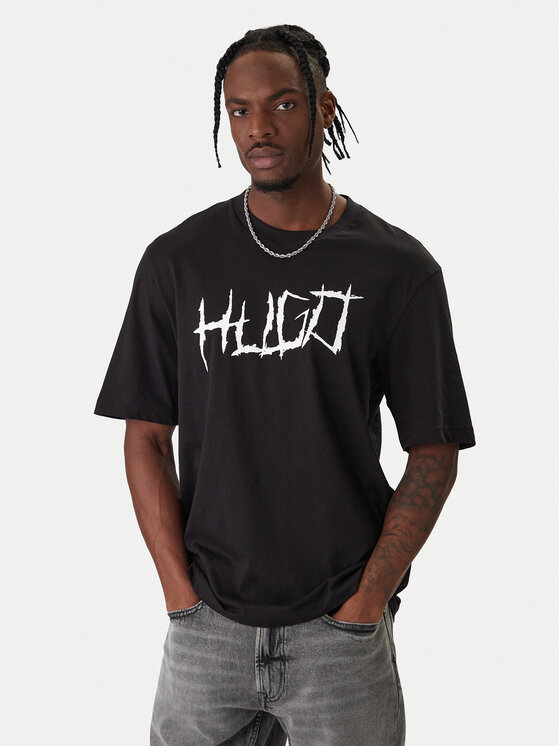 HUGO HUGO Camiseta Namerix 50554350 Negro Regular Fit