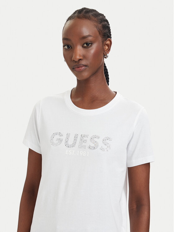Guess Guess Camiseta W6GI15 K3035 Blanco Regular Fit