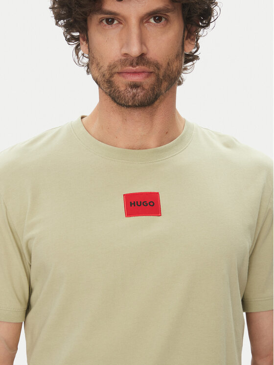 HUGO HUGO Póló Diragolino212 50447978 Zöld Regular Fit