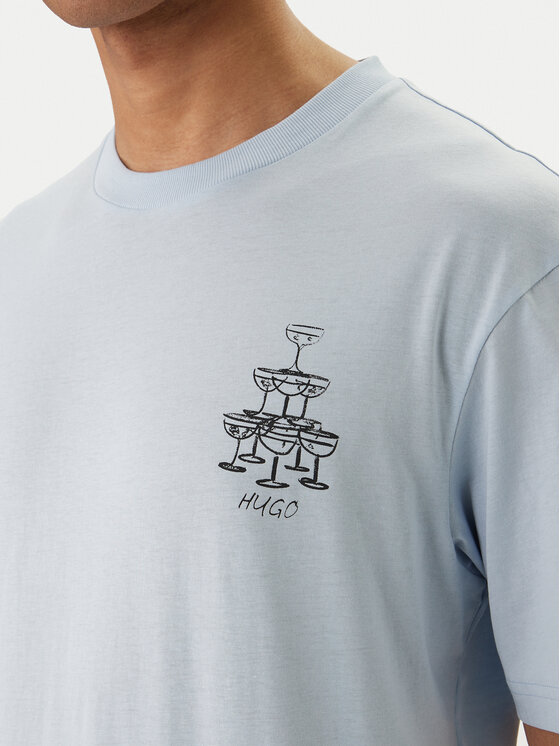 HUGO HUGO Camiseta Nucavo 50560040 Celeste Regular Fit