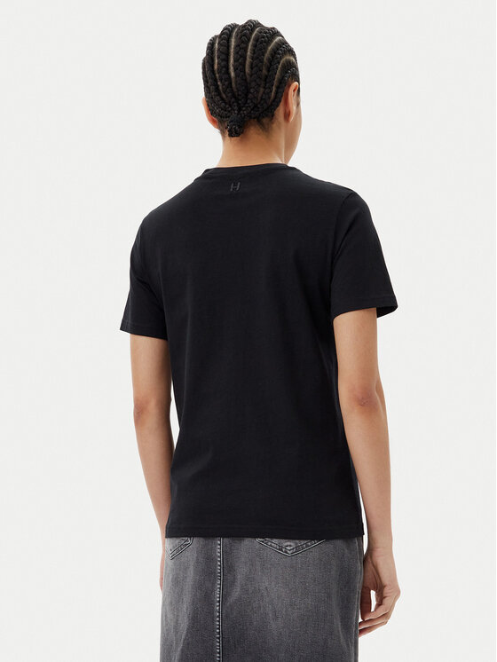 Silvian Heach Silvian Heach Majica GPP25098TS Črna Regular Fit