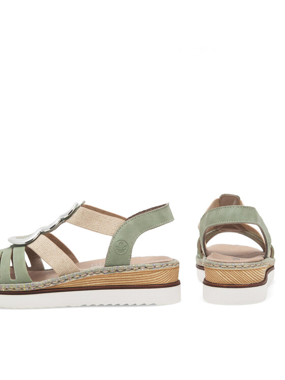 Rieker Sandali Rieker 679L4-52 Zelena