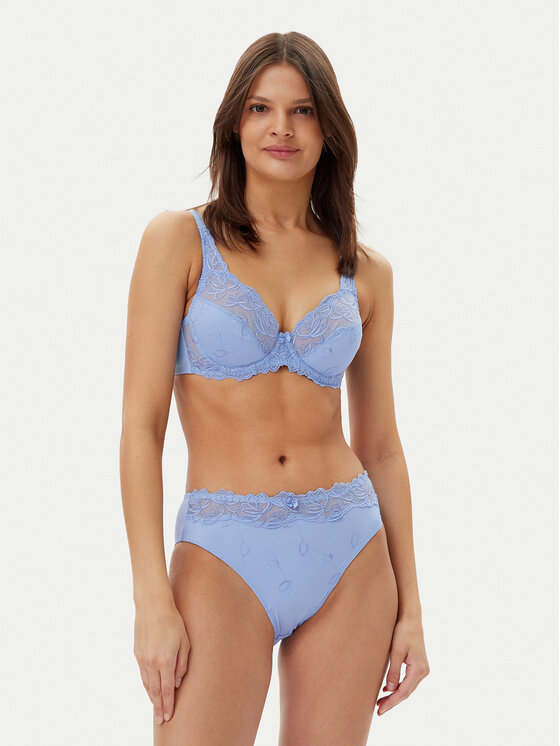 Hunkemöller Hunkemöller Mutande classiche a vita alta Diva 301190 Celeste