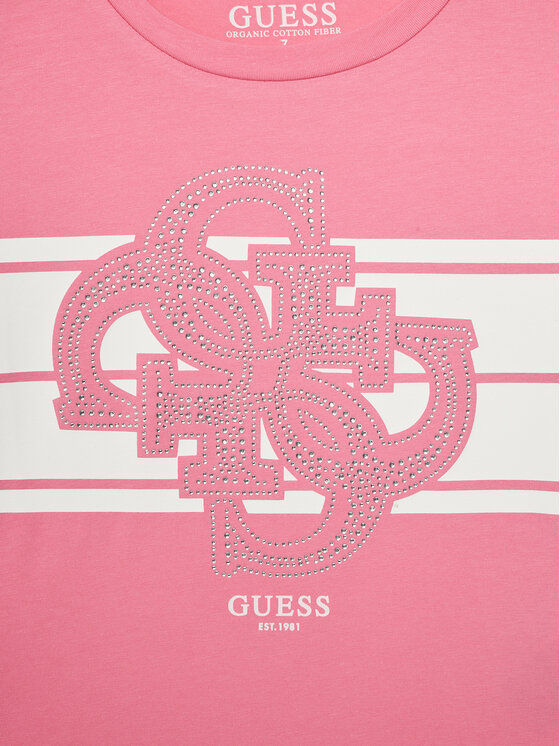 Guess Guess Футболка J5YI09 K6YW4 Рожевий Regular Fit