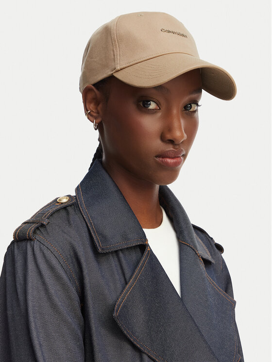 Calvin Klein Καπέλο Jockey Calvin Klein Cotton Twill W/ Hw Cap LV04F5072G Μπεζ