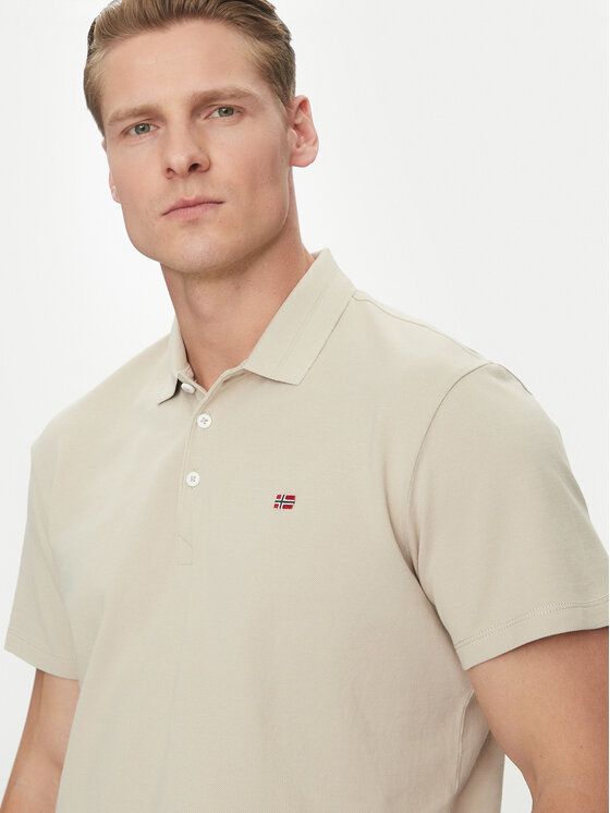 Napapijri Napapijri Polo majica Ealis NP0A4H8B Bež Regular Fit