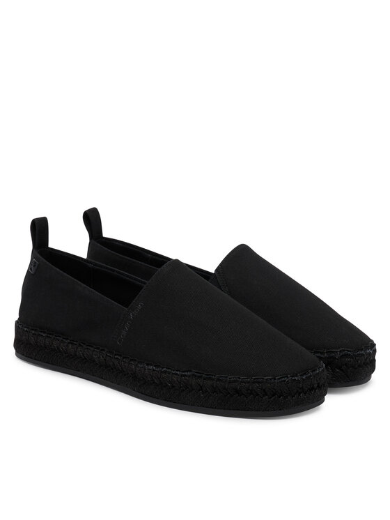 Calvin Klein Espadryle Calvin Klein Oblique Espadrille Canvas HW0HW02931 Czarny
