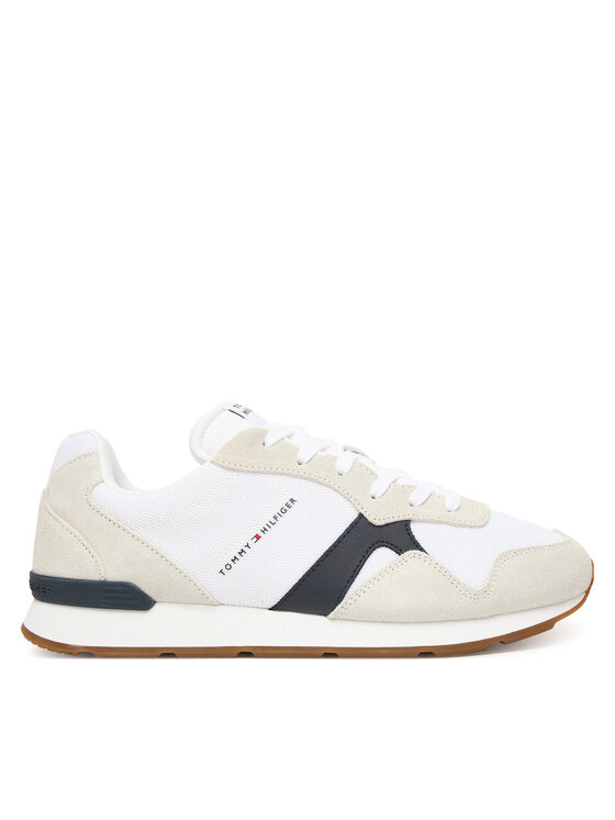 Tommy Hilfiger Laisvalaikio batai Tommy Hilfiger Runner Icon Mix FM0FM05679 Écru