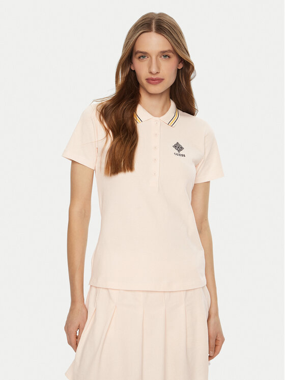 Guess Guess Polo marškinėliai V5RP02 KCOK1 Écru Regular Fit