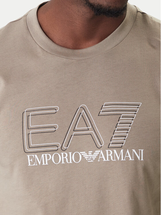EA7 Emporio Armani EA7 Emporio Armani Camiseta 7M001307 AF10375 U6167 Beis Regular Fit