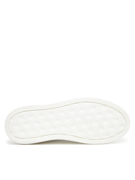 Calvin Klein Jeans Laisvalaikio batai Calvin Klein Jeans Chunky Cupsole Lth Silver YW0YW01876 Balta