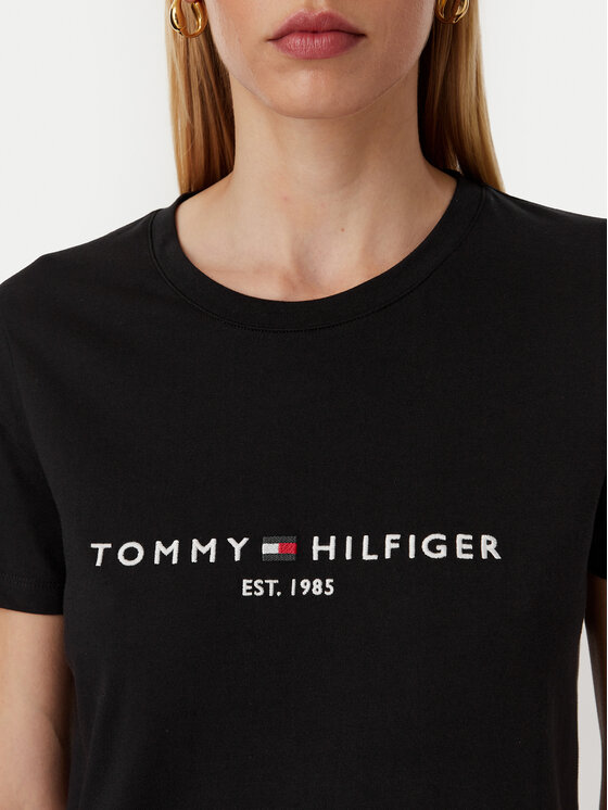 Tommy Hilfiger Tommy Hilfiger T-shirt Heritage C-Nk WW0WW31999 Nero Regular Fit