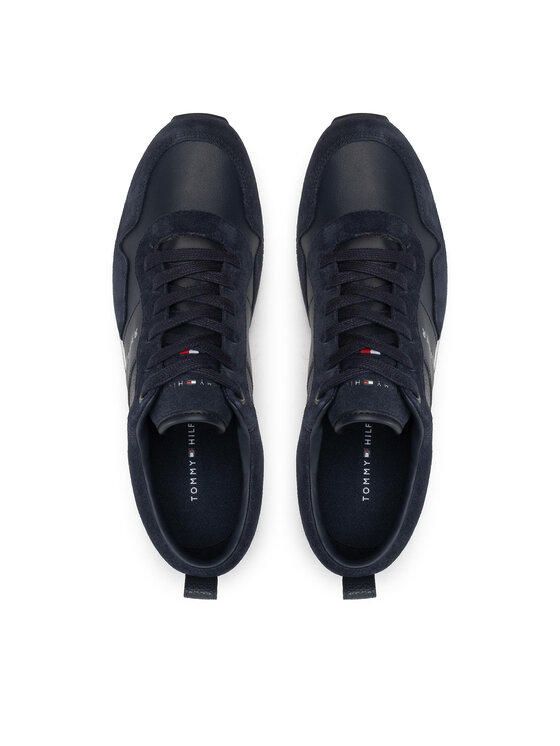 Tommy Hilfiger Sneakers Tommy Hilfiger Iconic Leather Suede Mix Runner FM0FM00924 Bleumarin