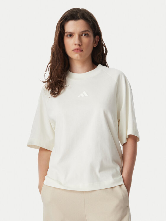 adidas adidas Футболка Kit Small Logo KT0297 Кремовий Regular Fit
