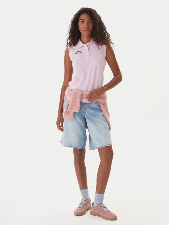 Kappa Kappa Polo Logo Tennis 302LR20 Rosa Slim Fit