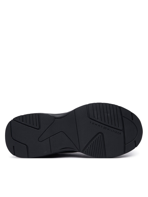 Tommy Hilfiger Sneakersy Tommy Hilfiger Modern Runner Shiny Leather FW0FW09413 Czarny