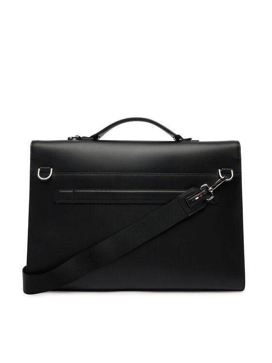 Tommy Hilfiger Dokumentu soma Tommy Hilfiger Th Business Leather Computer Bag AM0AM14163 Melns