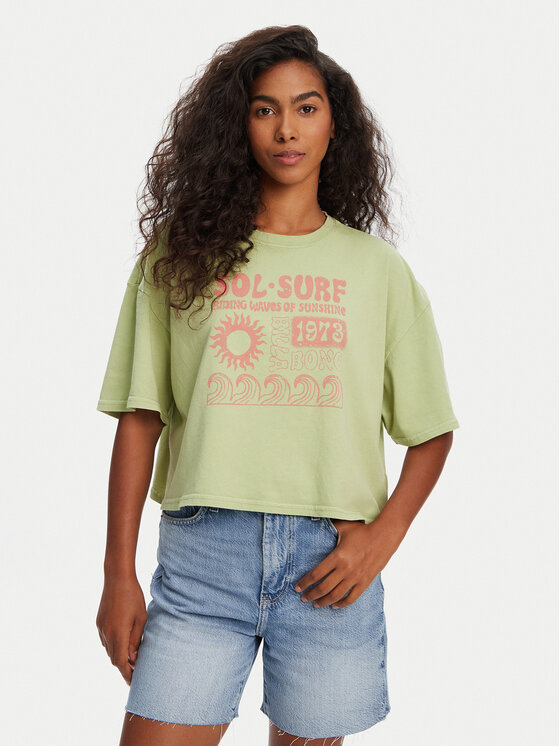 Billabong Billabong Футболка Sol Surf EBJZT00428 Зелений Oversize