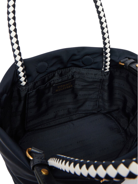 Tommy Hilfiger Τσάντα Tommy Hilfiger Th Marina Bucket Nylon AW0AW18831 Σκούρο μπλε