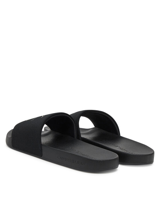Calvin Klein Jeans Klapki Calvin Klein Jeans Slide Monologo Cv YM0YM01367 Czarny