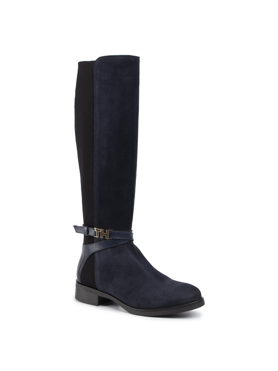 Tommy Hilfiger Zimski škornji Tommy Hilfiger Hardware Mix Longboot FW0FW04282 Mornarsko modra
