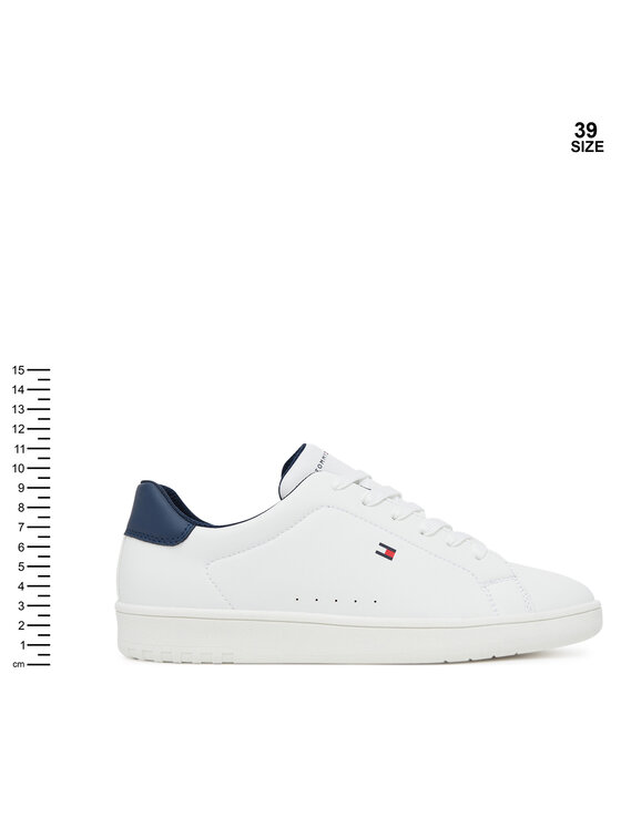 Tommy Hilfiger Sneakersy Tommy Hilfiger Low Cut Lace-Up T3X9-34073-1355X D Biela
