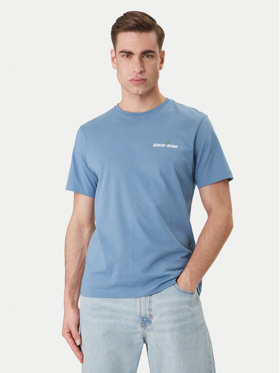 Guess Jeans Guess Jeans T-Shirt M6GIC0 K8HM0 Μπλε Regular Fit